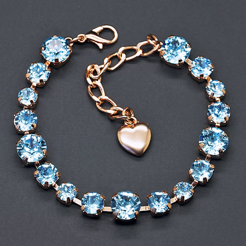 Apyrankė "Klasika II (Aquamarine Blue)" su Swarovski™ kristalais